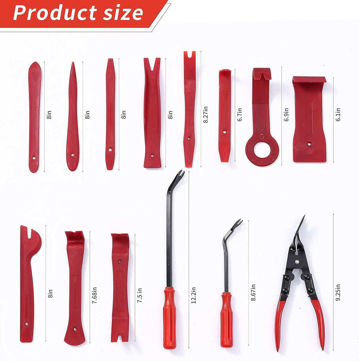 19 Pc Auto Trim Removal Tool Kit with Storage Bag U788037