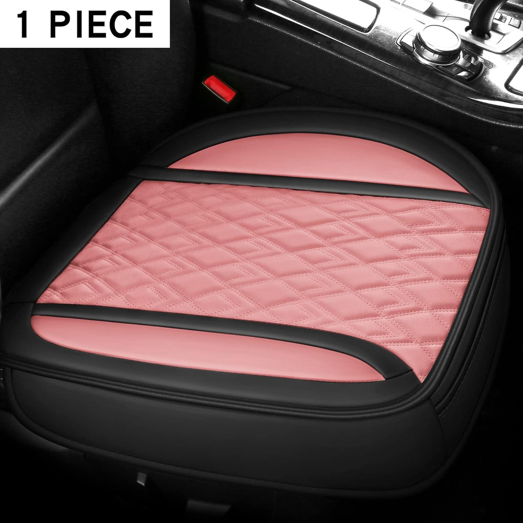 PU Car Seat Covers Protector Front Seat Bottom Black and Brown 2 Piece L43290