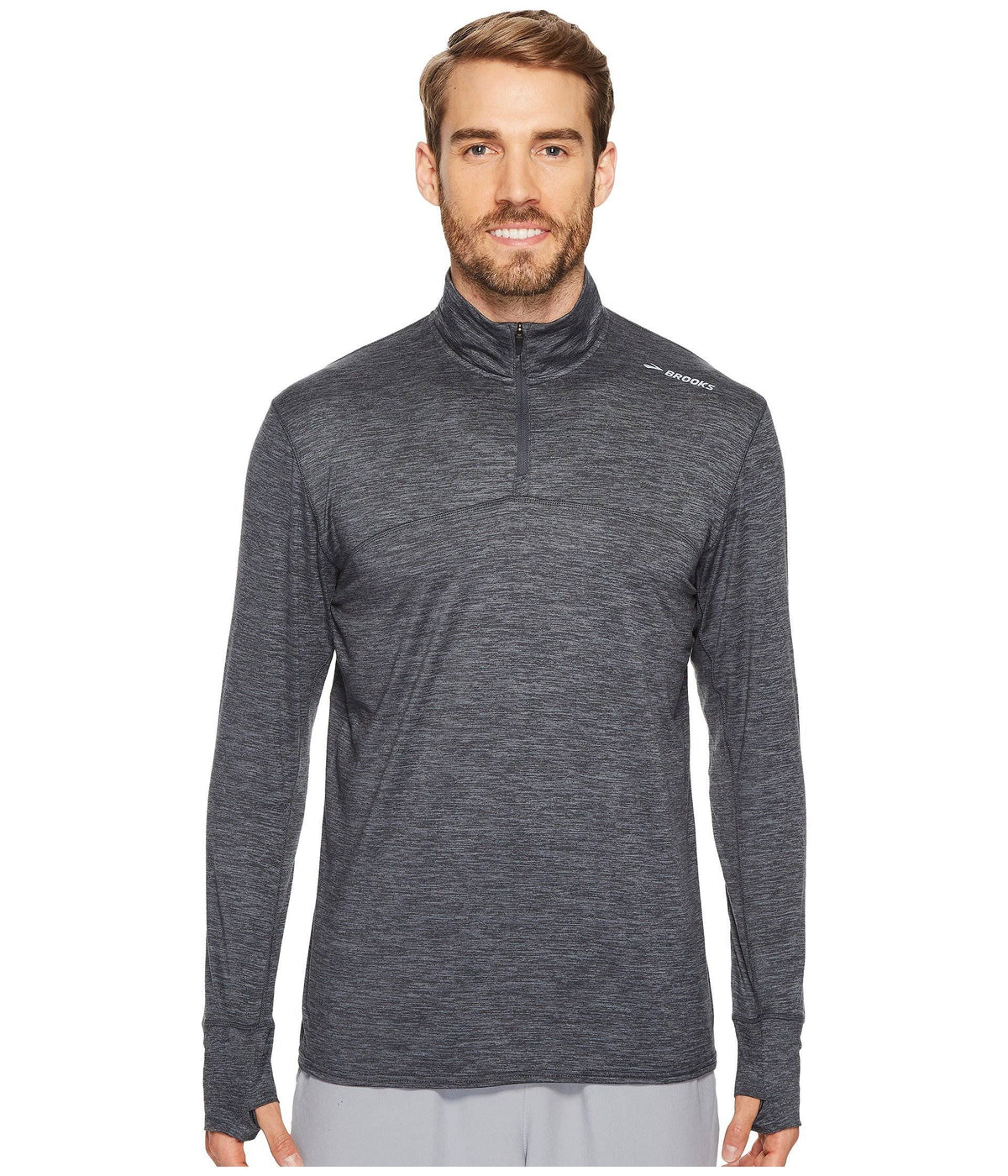 1/2 Zip Heather Asphalt S8768