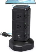 Gold 13A Surge Protector Tower with 10 AC Outlets and 4 USB Slots, Pack of 2 M709549