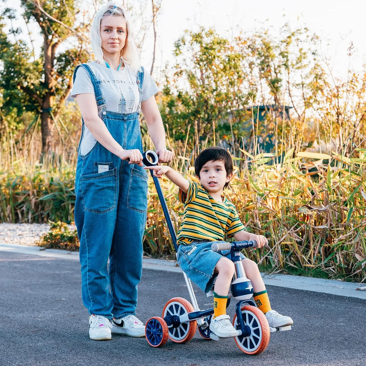 7 in 1 Toddler Tricycle with Removable Pedals D666337