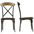 Brown and Black Dining Side Chair Set of 2 L6731