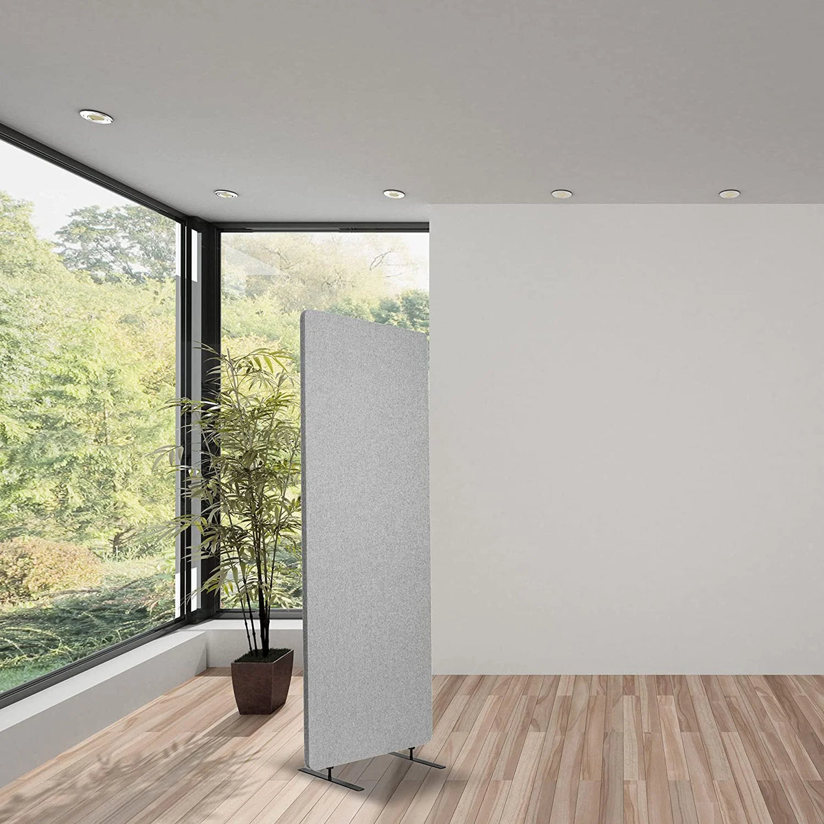 Cool Gray Freestanding Acoustic Room Divider Office Partition S948216