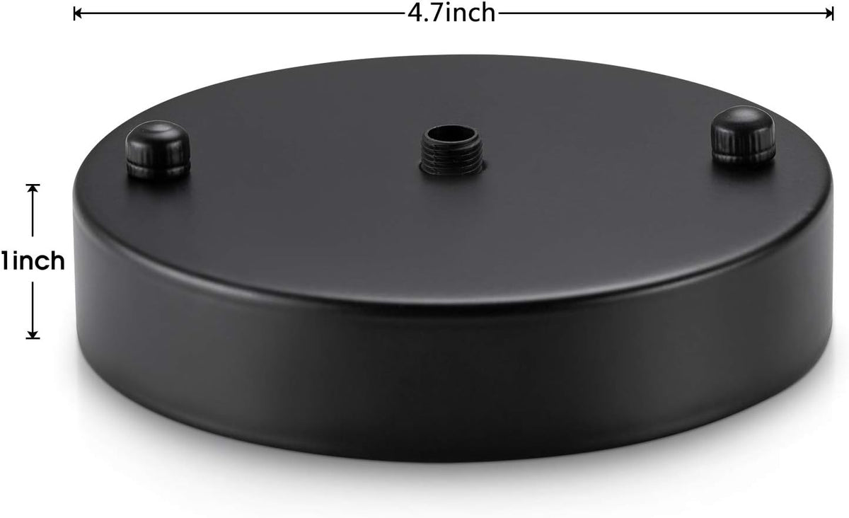 Black Steel Ceiling Canopy Kit with Hardware T596593