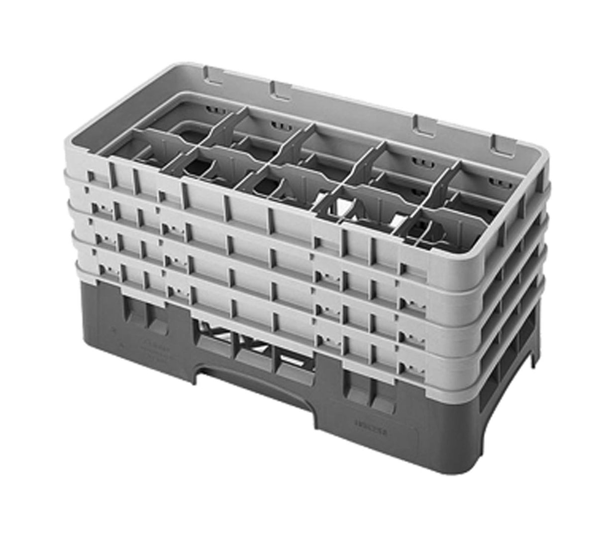 Navy Blue 10 Compartment Half Size Glass Rack with 4 Extenders S441157