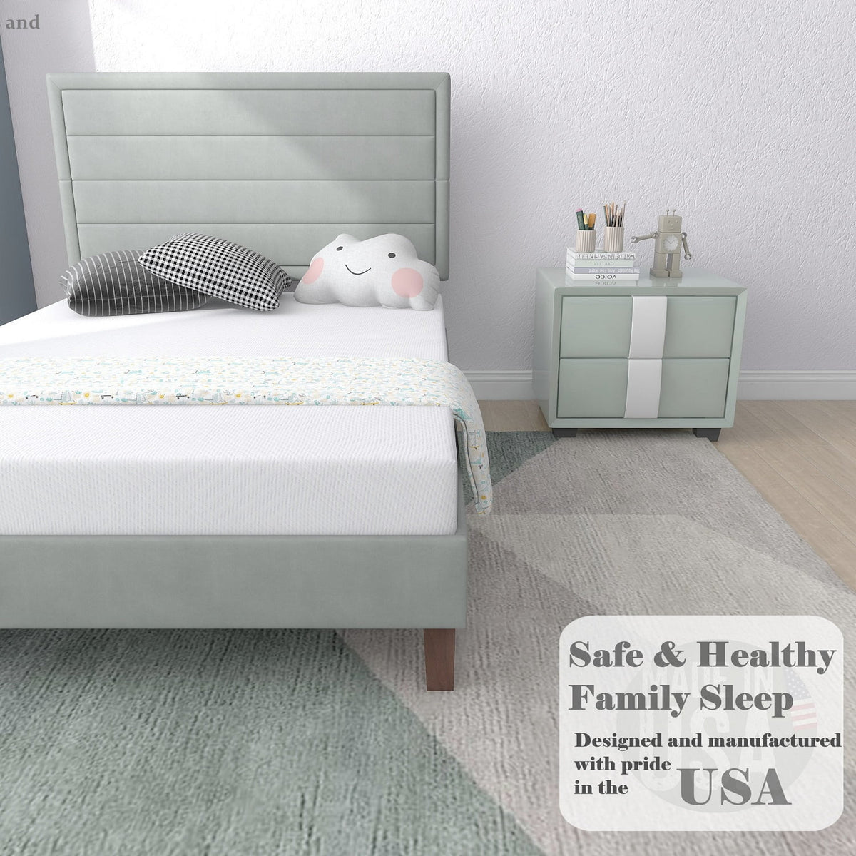 6 inch Medium Firm Memory Foam Twin Mattress L1577