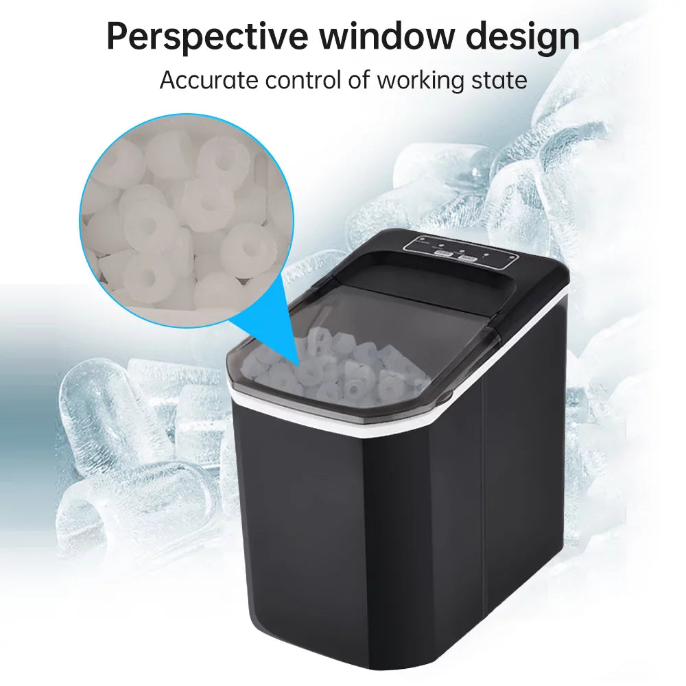 Countertop Ice Maker, 26lbs in 24Hrs, Self-Cleaning Ice Machine with Ice Basket Q24761