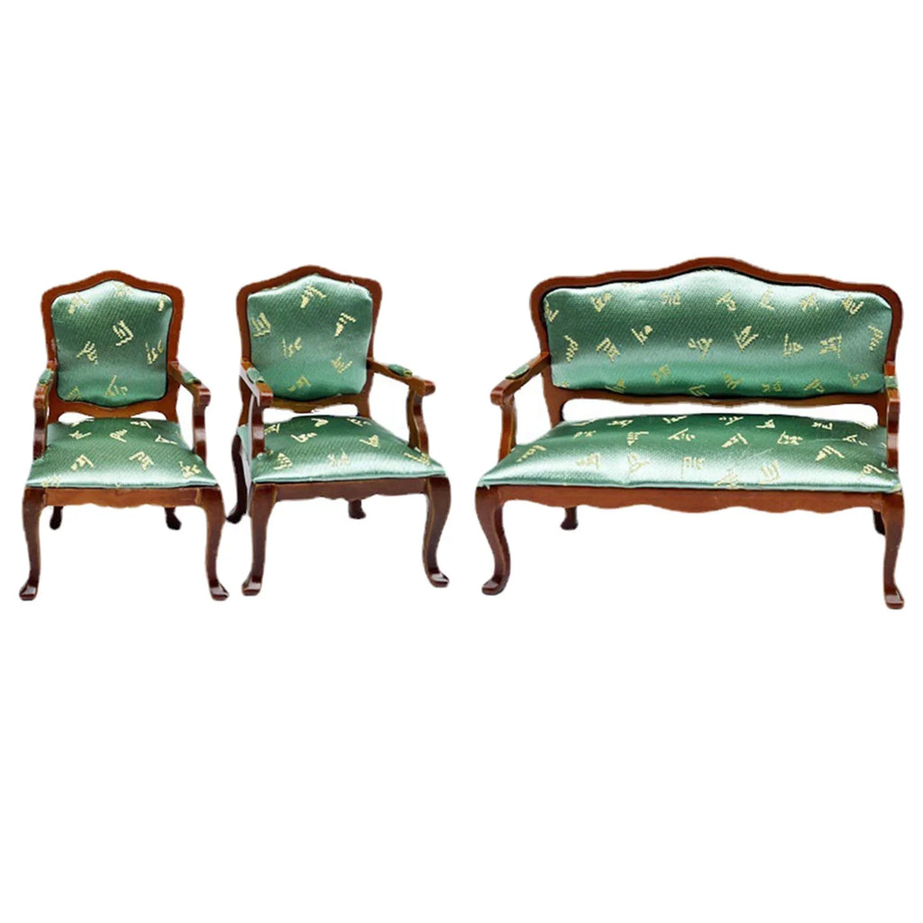 1:12 Scale 3Pcs Simulation Armchairs Sofa Chair P57508