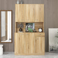 70.87" Tall 6-Door 1-Drawer Wardrobe Kitchen Cabinet I997