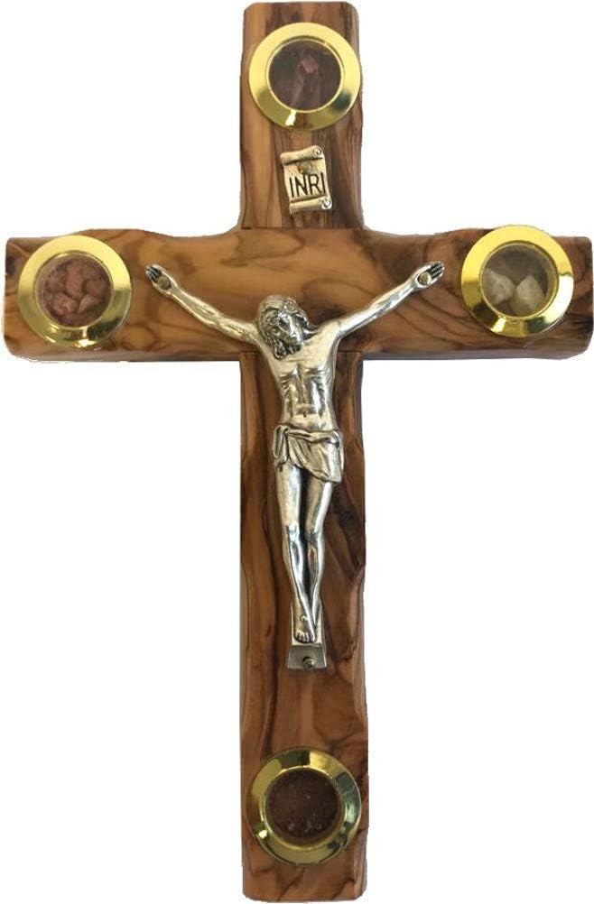 Olive Wood Cross with Certificate and Lord Prayer Card (4.75 Inches) Pack of 2 D79986
