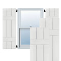 Primed Western Red Cedar Board and Batten Shutters Pair E993