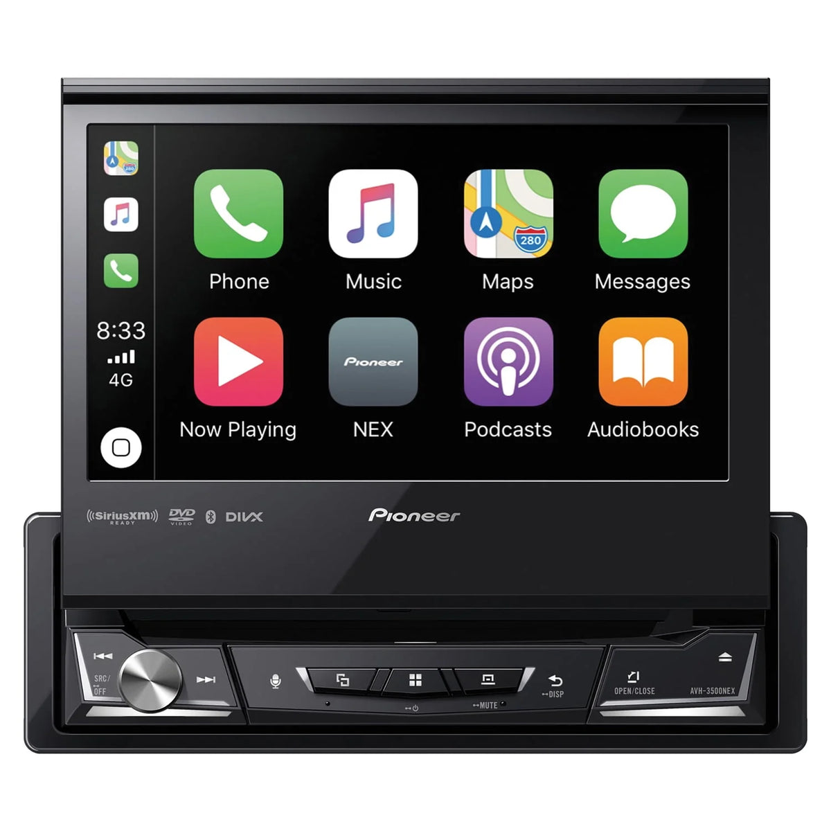 Single-DIN DVD Receiver with Motorized Display S4874