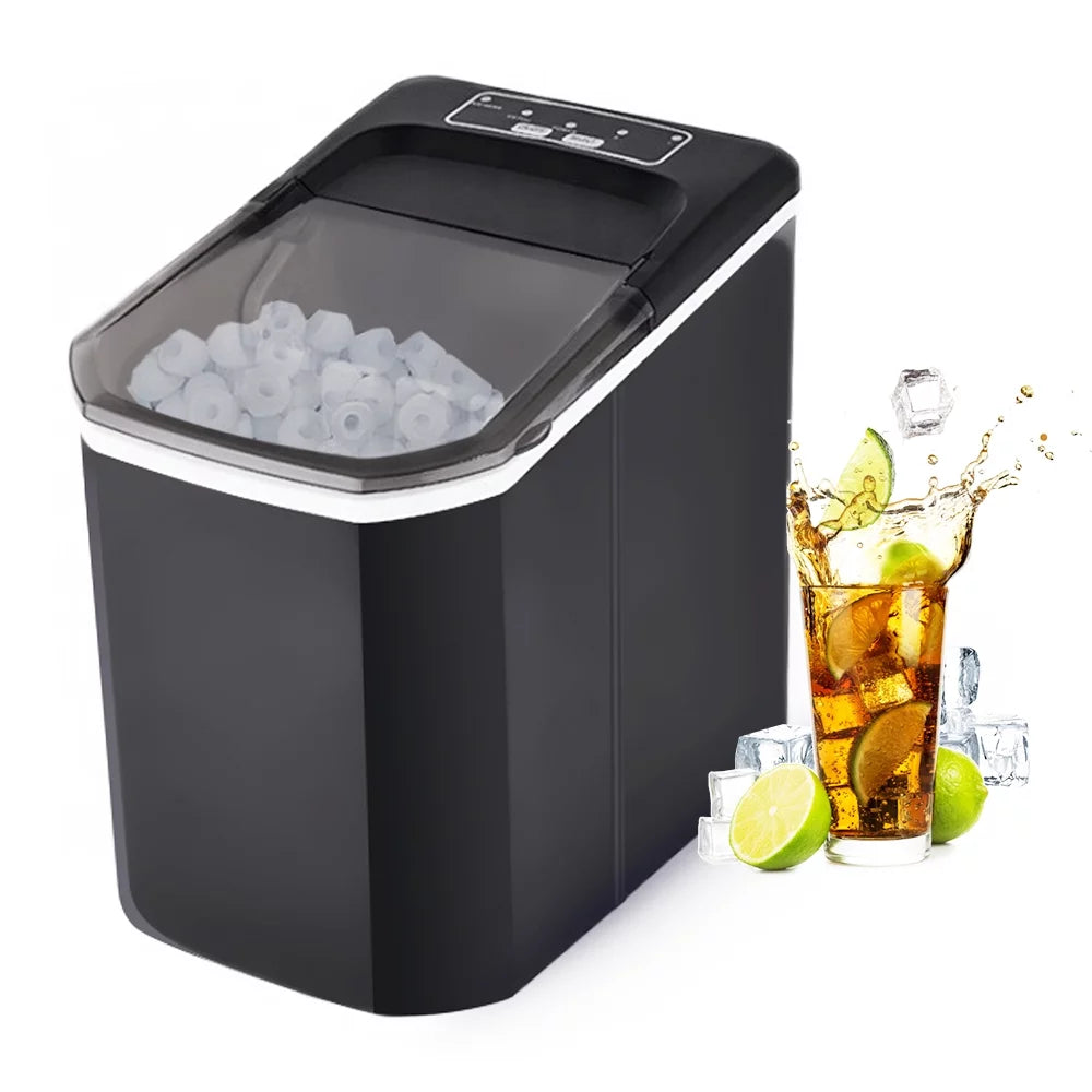Countertop Ice Maker, 26lbs in 24Hrs, Self-Cleaning Ice Machine with Ice Basket Q24761