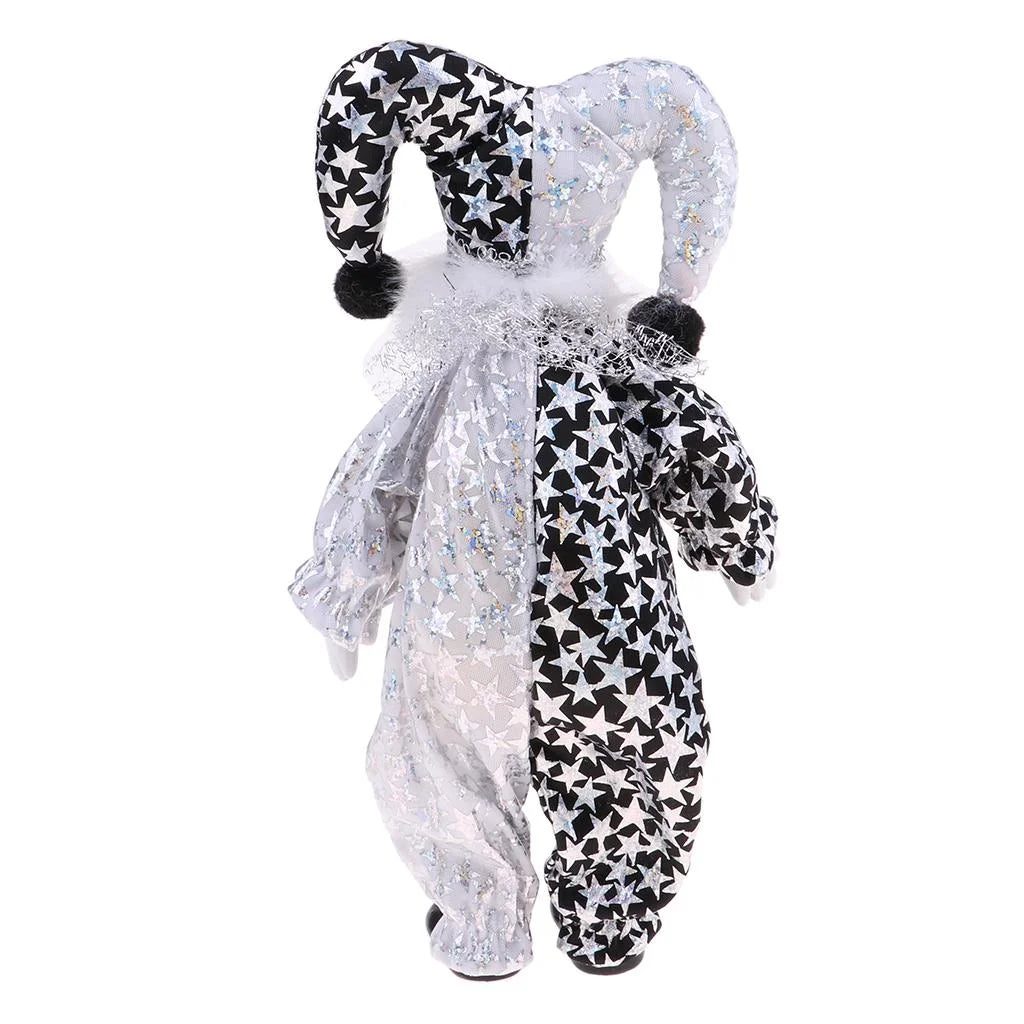 9 Inch Porcelain Harlequin Doll Figure Y383
