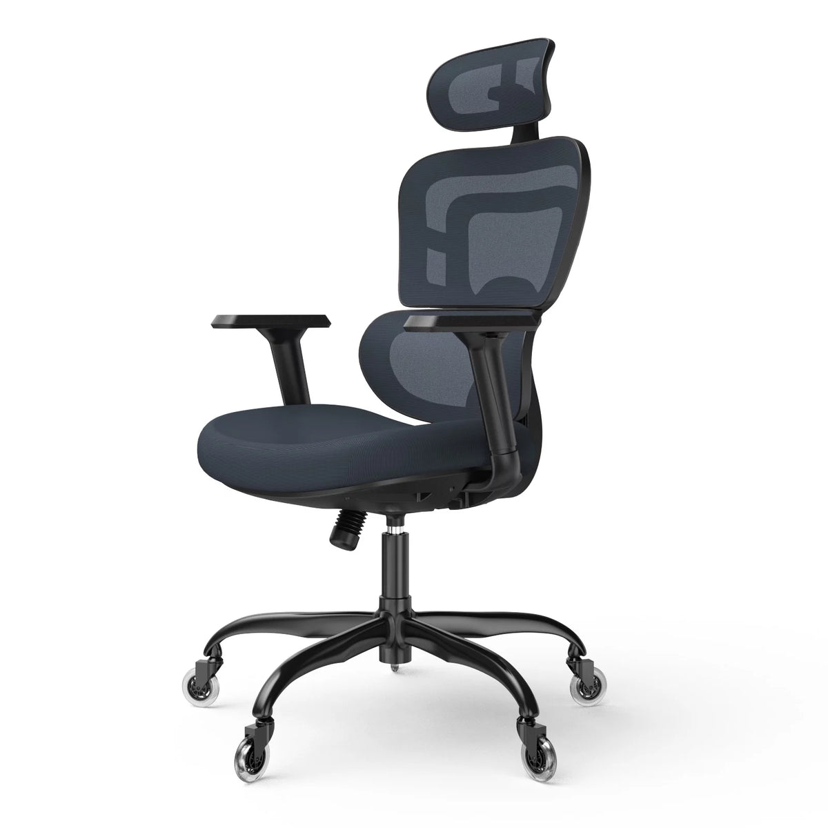 Ergonomic Mesh Office Chair with Lumbar Support and Wheels, Black V956362