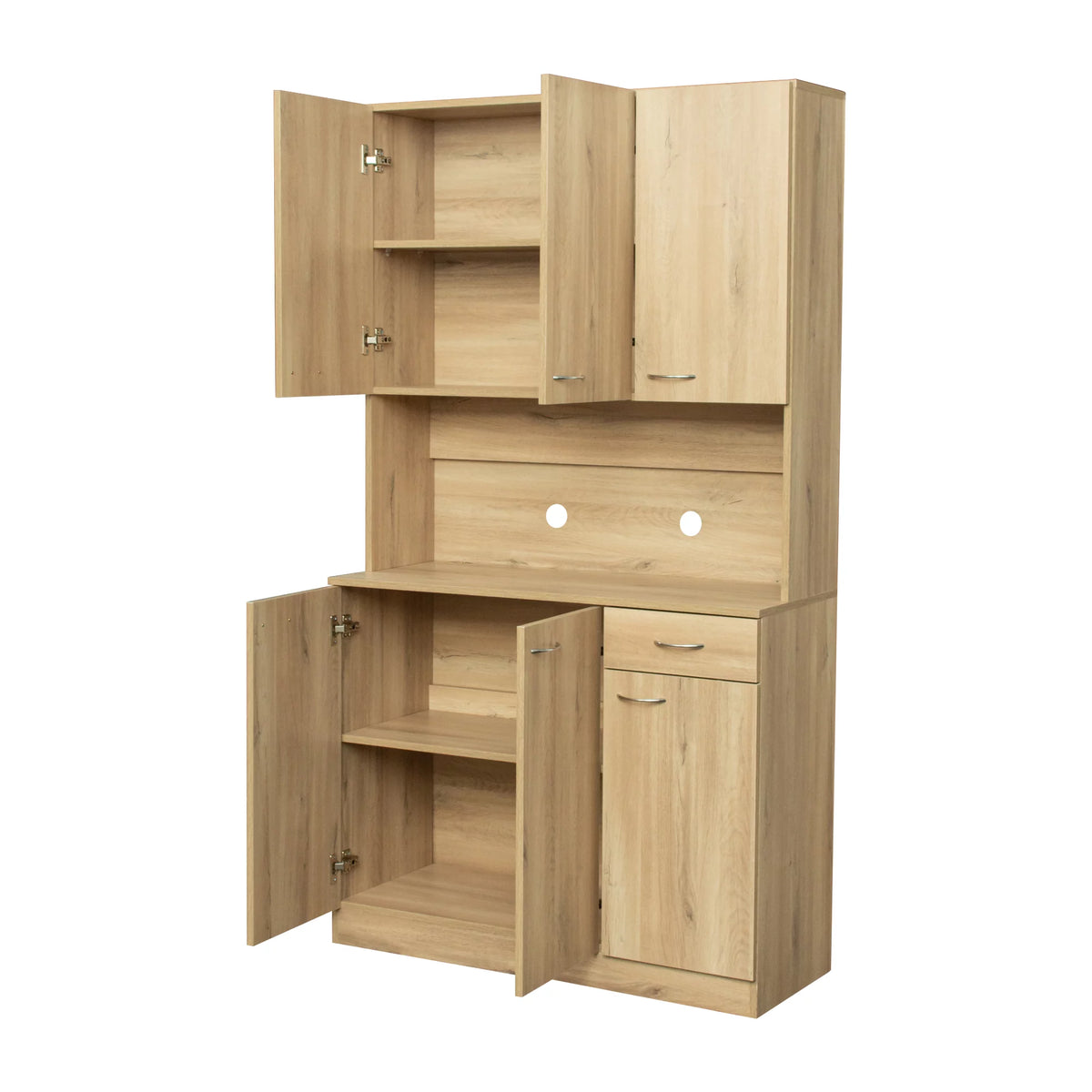 70.87" Tall 6-Door 1-Drawer Wardrobe Kitchen Cabinet I997