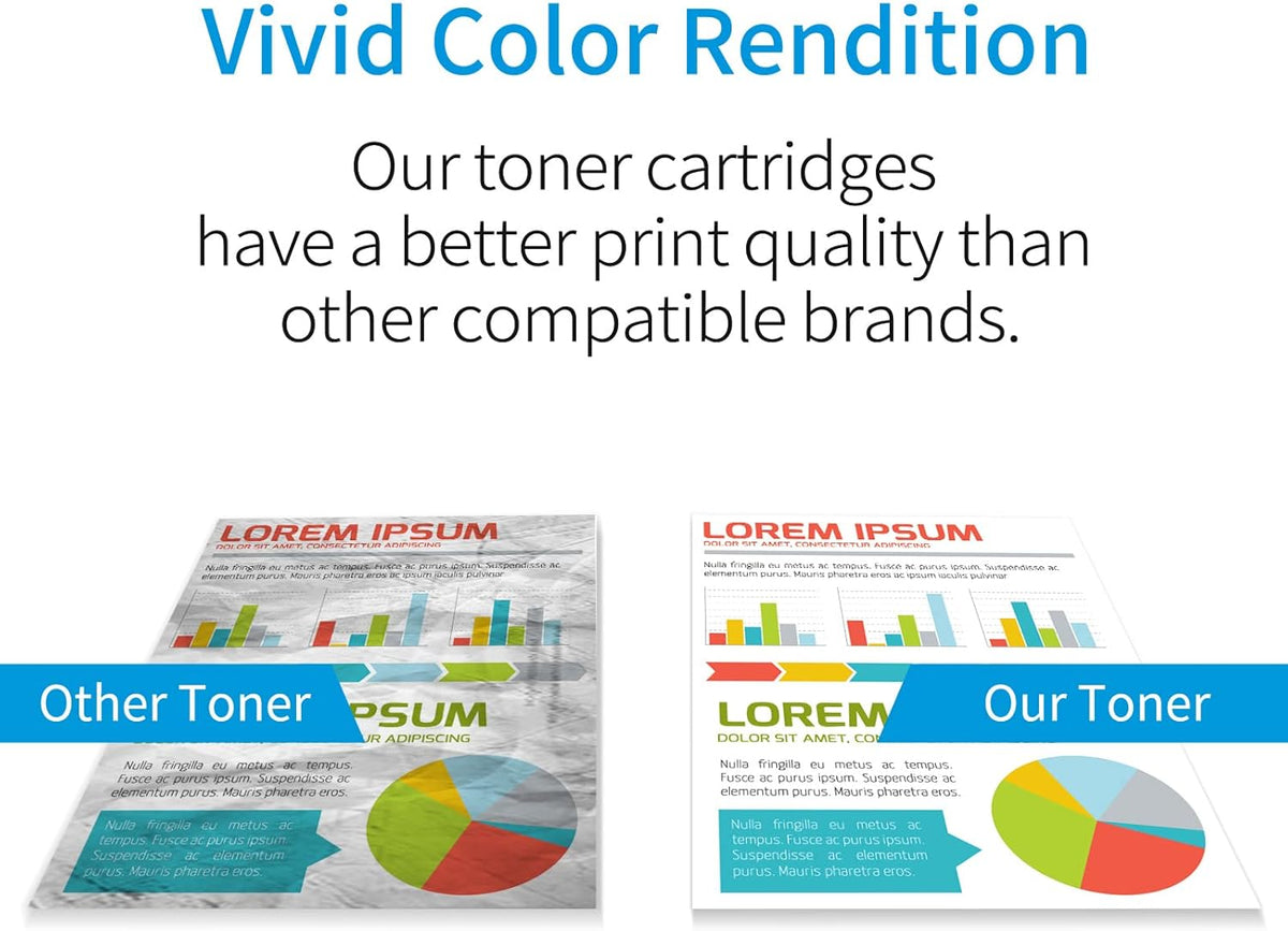 Compatible 4 Pack 410X Toner Cartridge F98815