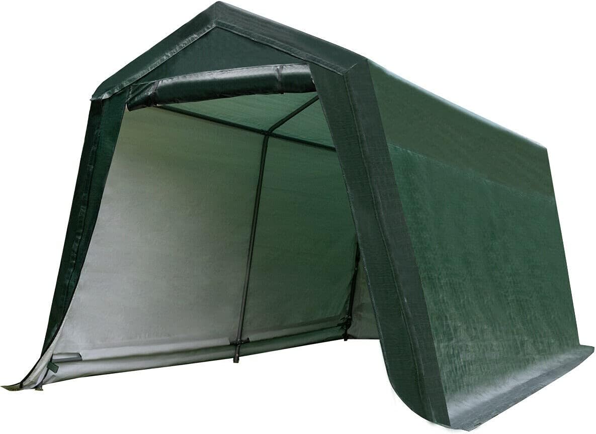 7 Ft x 12 Ft Outdoor Carport Patio Storage Shelter Metal Frame and Waterproof Ripstop Cover T709