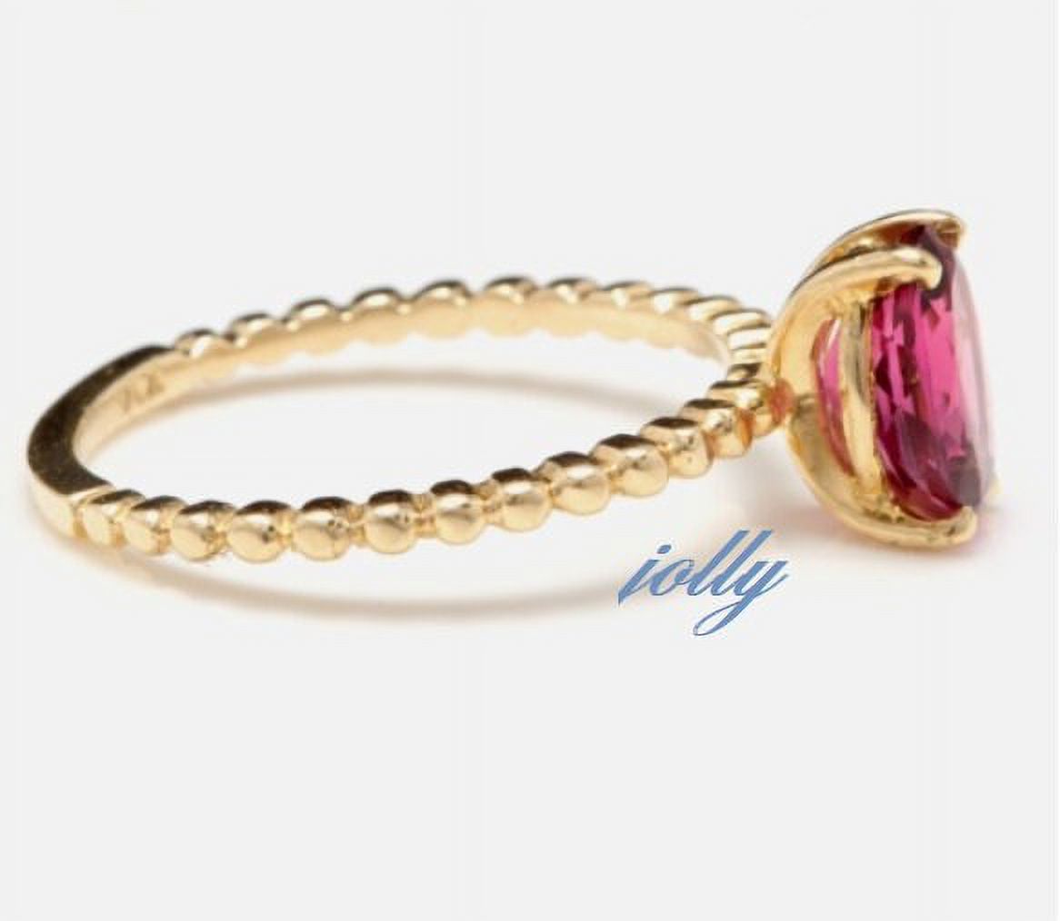 Natural Tourmaline Ring, 14k Gold Filled Oval Cut Tourmaline Engagement Ring G81671