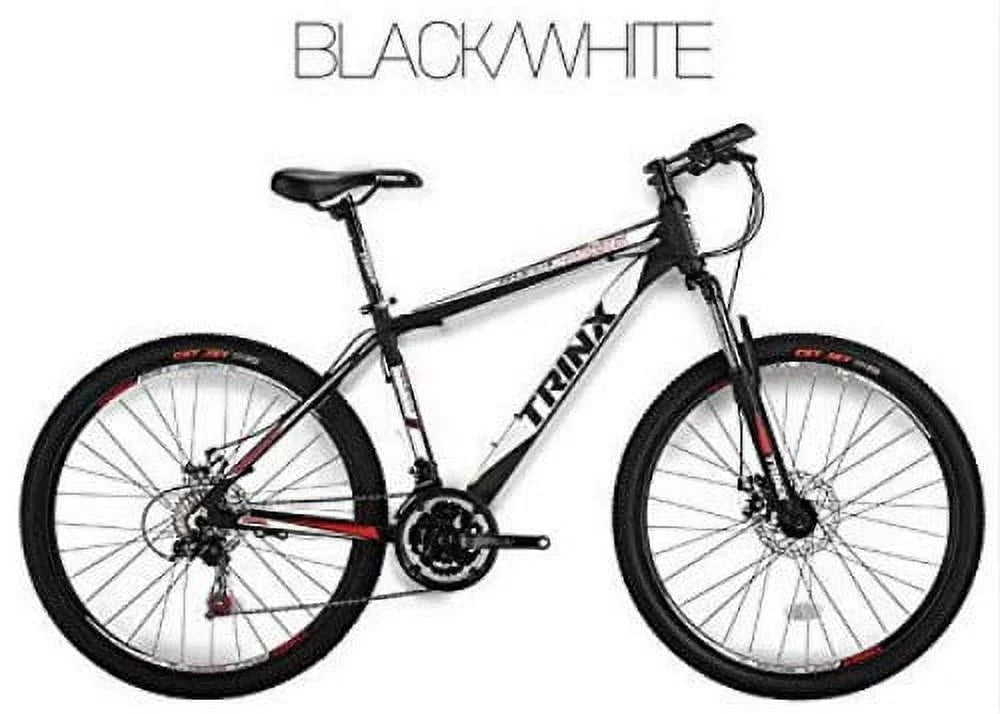 Black White 26 In. 21-Speed Mountain Bike D944