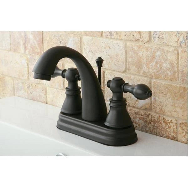 Satin Nickel Two-Handle Centerset Lavatory Faucet with Pop-Up T559