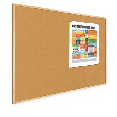 Wall Mounted Bulletin Board, 3& H x 5& L V9477