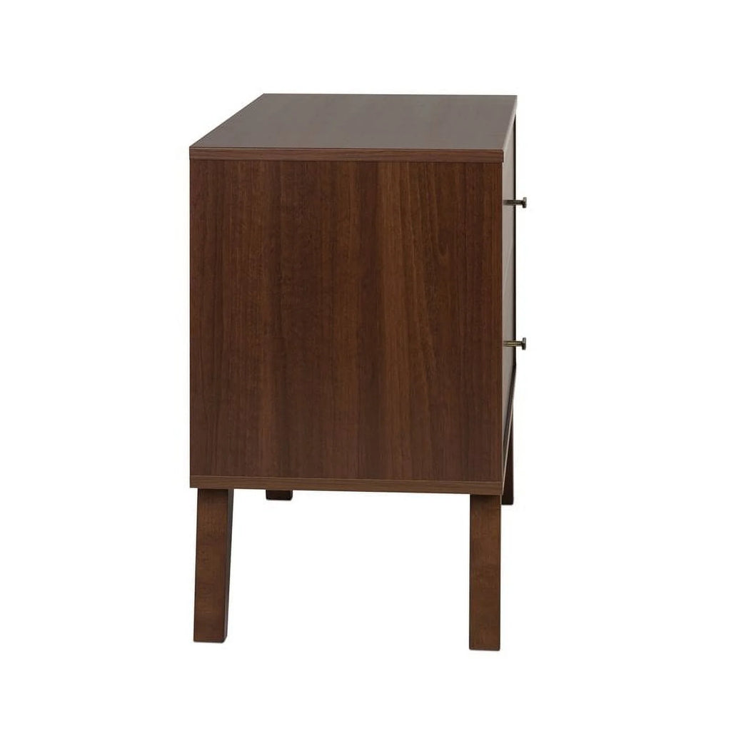 Mid-Century Wood 2 Drawer Nightstand in Cherry B299