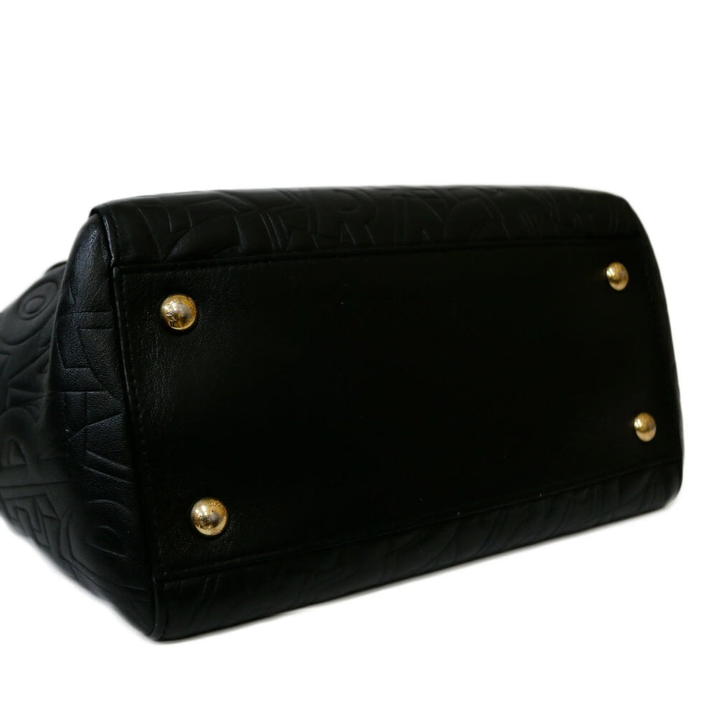 Pre-Owned Black Leather Handbag I698