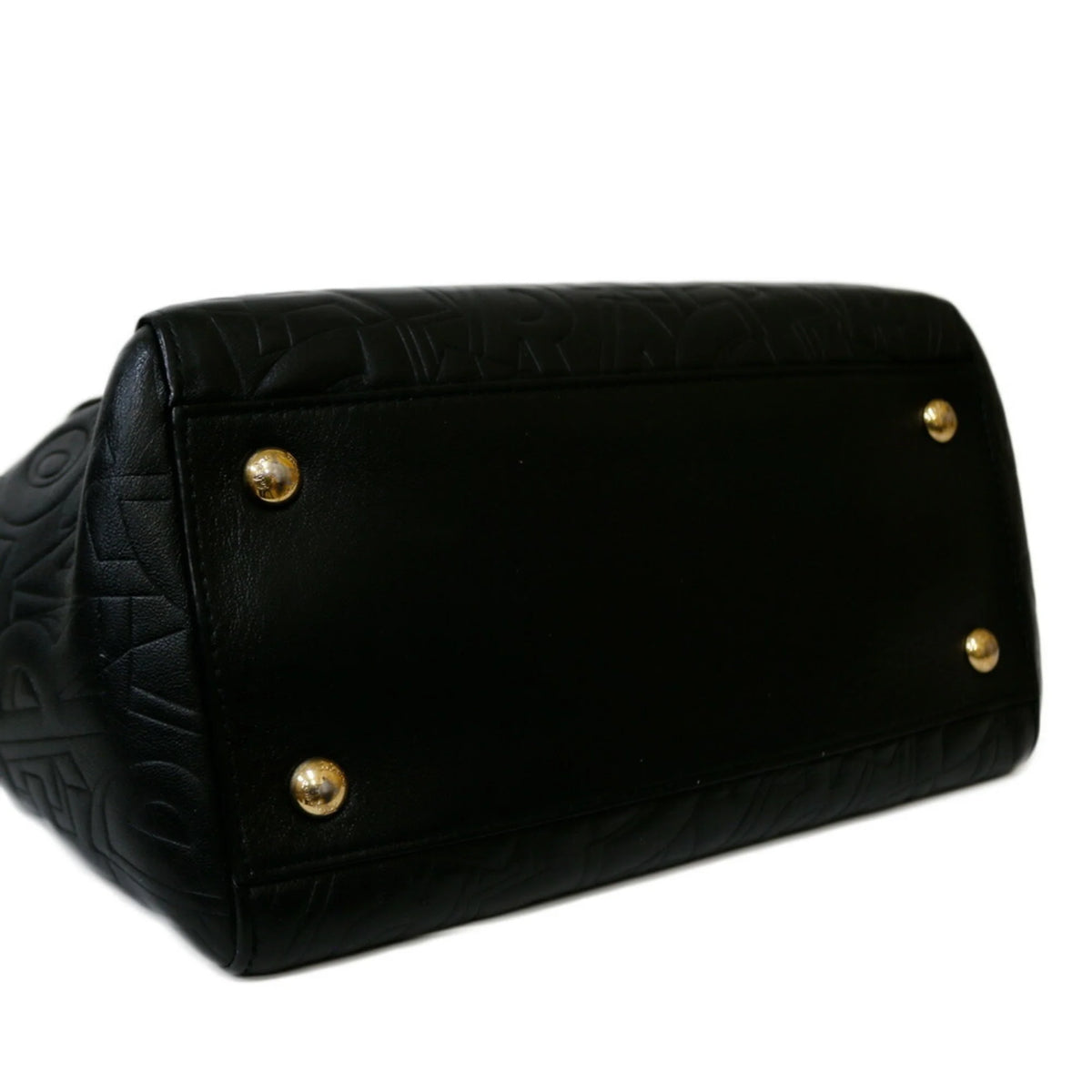 Pre-Owned Black Leather Handbag I698