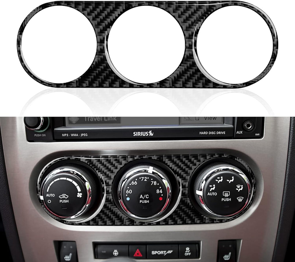 Carbon Fiber Center Console Dashboard Sticker Interior Trim Cover, Pack of 2 W105