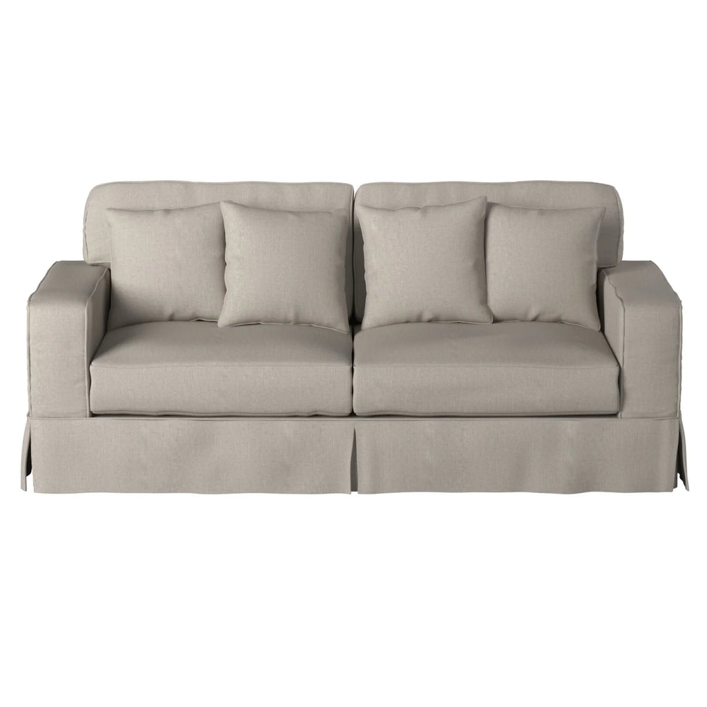 Light Gray Fabric Slipcovered Sofa U900517