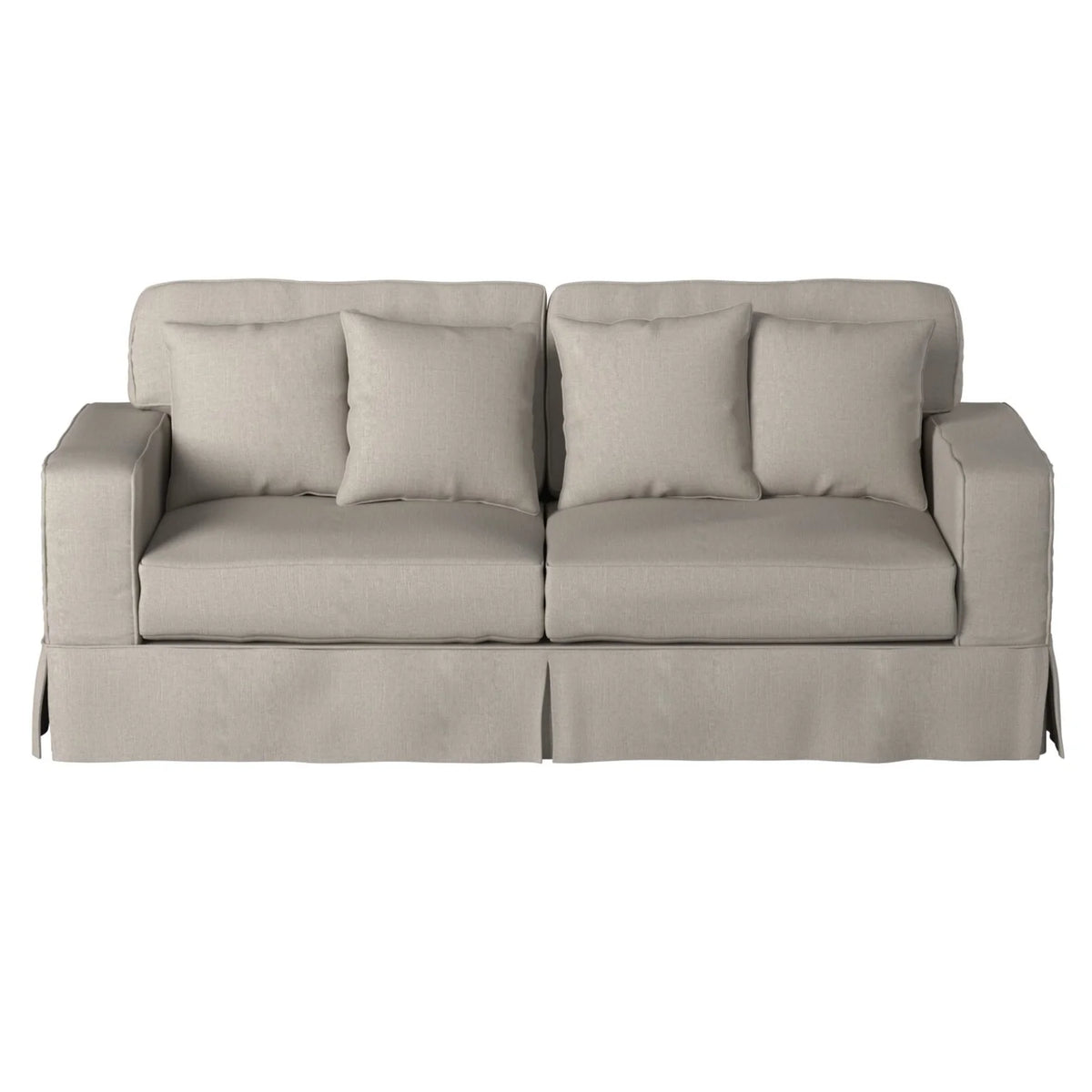 Light Gray Fabric Slipcovered Sofa U900517