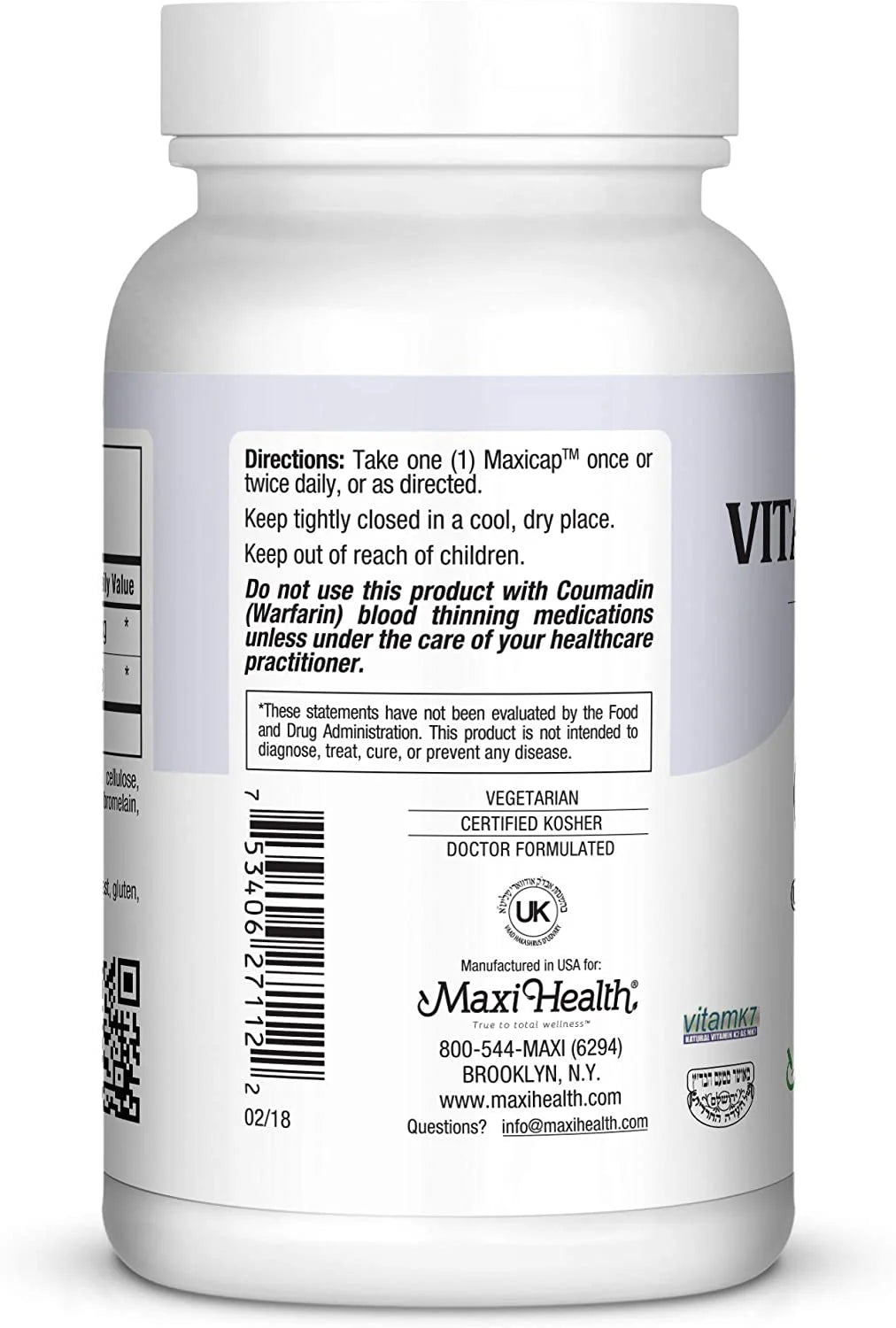 Vitamin K-Max 120 Count U382096