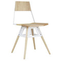 Solid Wood Dining Chair Maple/White O178
