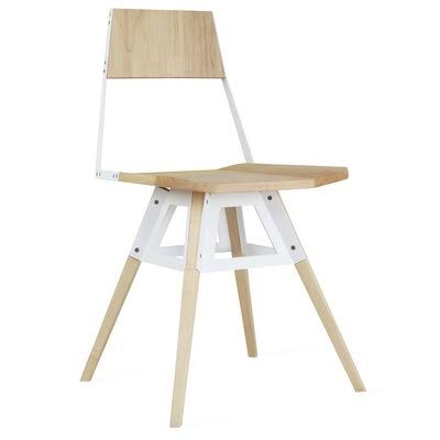 Solid Wood Dining Chair Maple/White O178