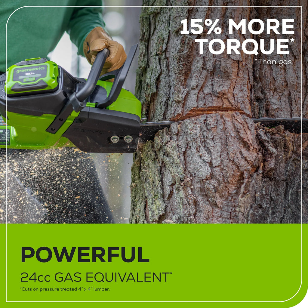 60V 14” 1.2kW Chainsaw with 2.5 Ah Battery & 3 Amp Charger L9424