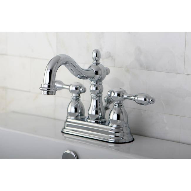 Polished Chrome Center Lavatory Faucet with Brass Pop-Up K916669