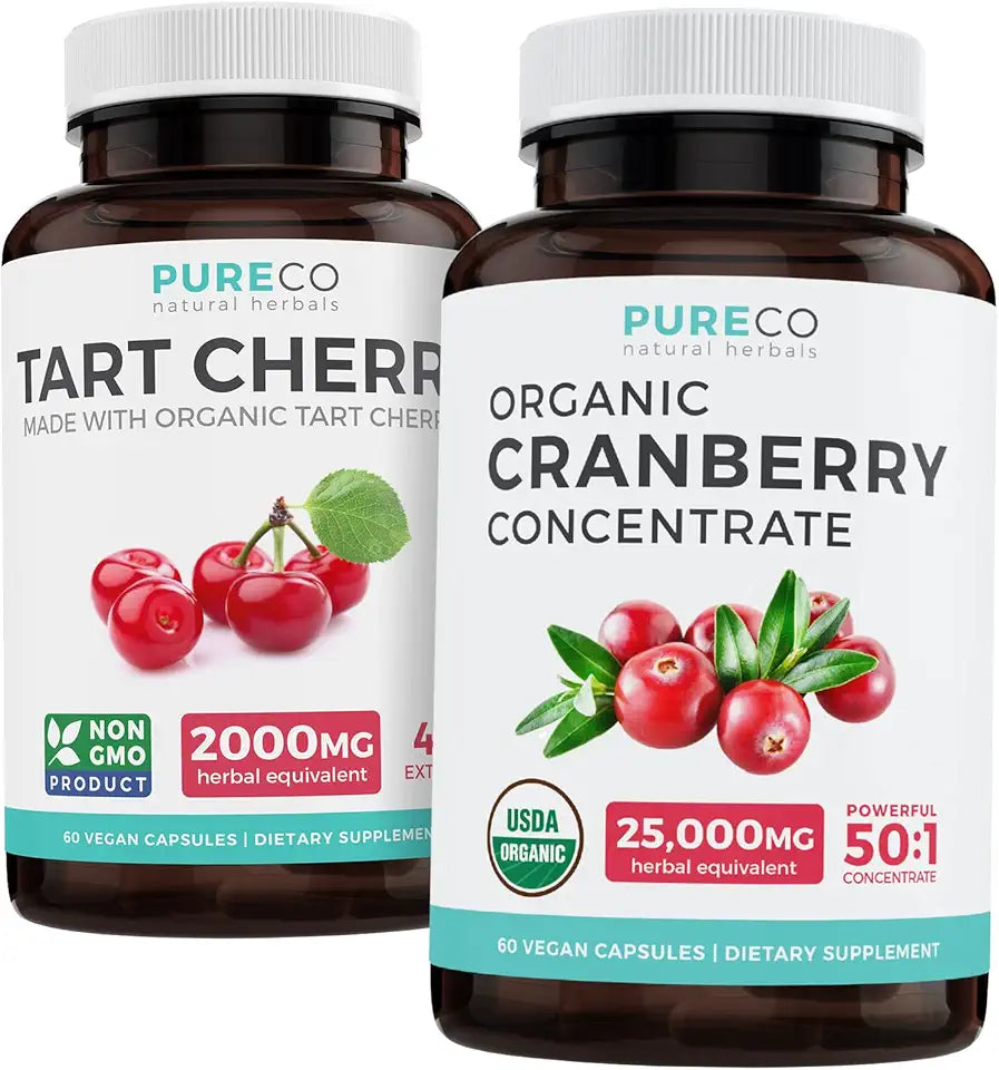 Organic Cranberry Pills & Tart Cherry Capsules R40540