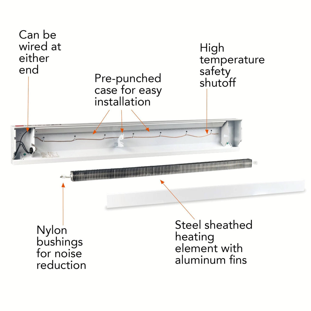White 240-Volt Electric Baseboard Heater D63597