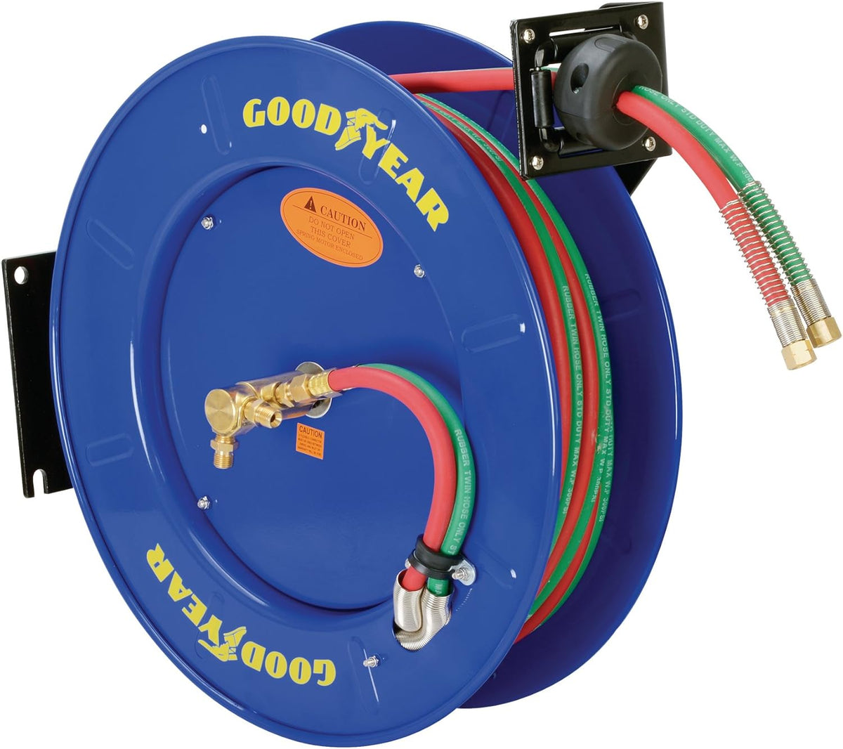 Retractable Twin Oxygen Acetylene Rubber Hose Reel, 1/4" x 50', 300PSI N422076