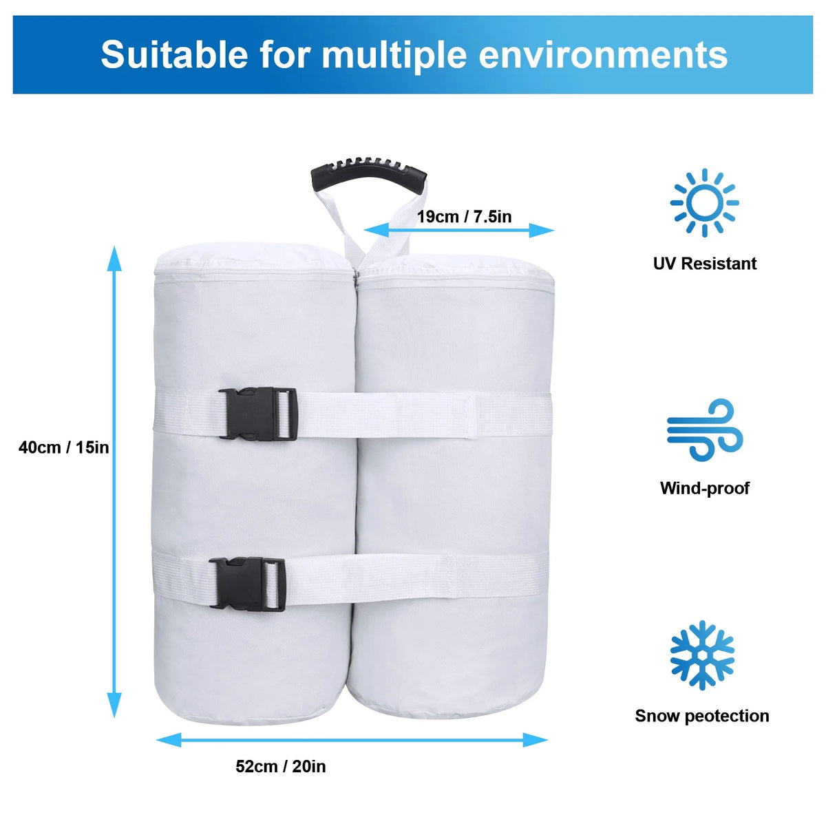 4 Pack 1680D Heavy Duty Canopy Weight Bags (240 lbs) F9095