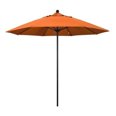 Tangerine Sunbrella Patio Umbrella with Aluminum Poles and Fiberglass Ribs U390