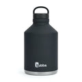 Stainless Steel Water Bottle with Wide Mouth Rubberized in Black, 84 fl. oz. O518