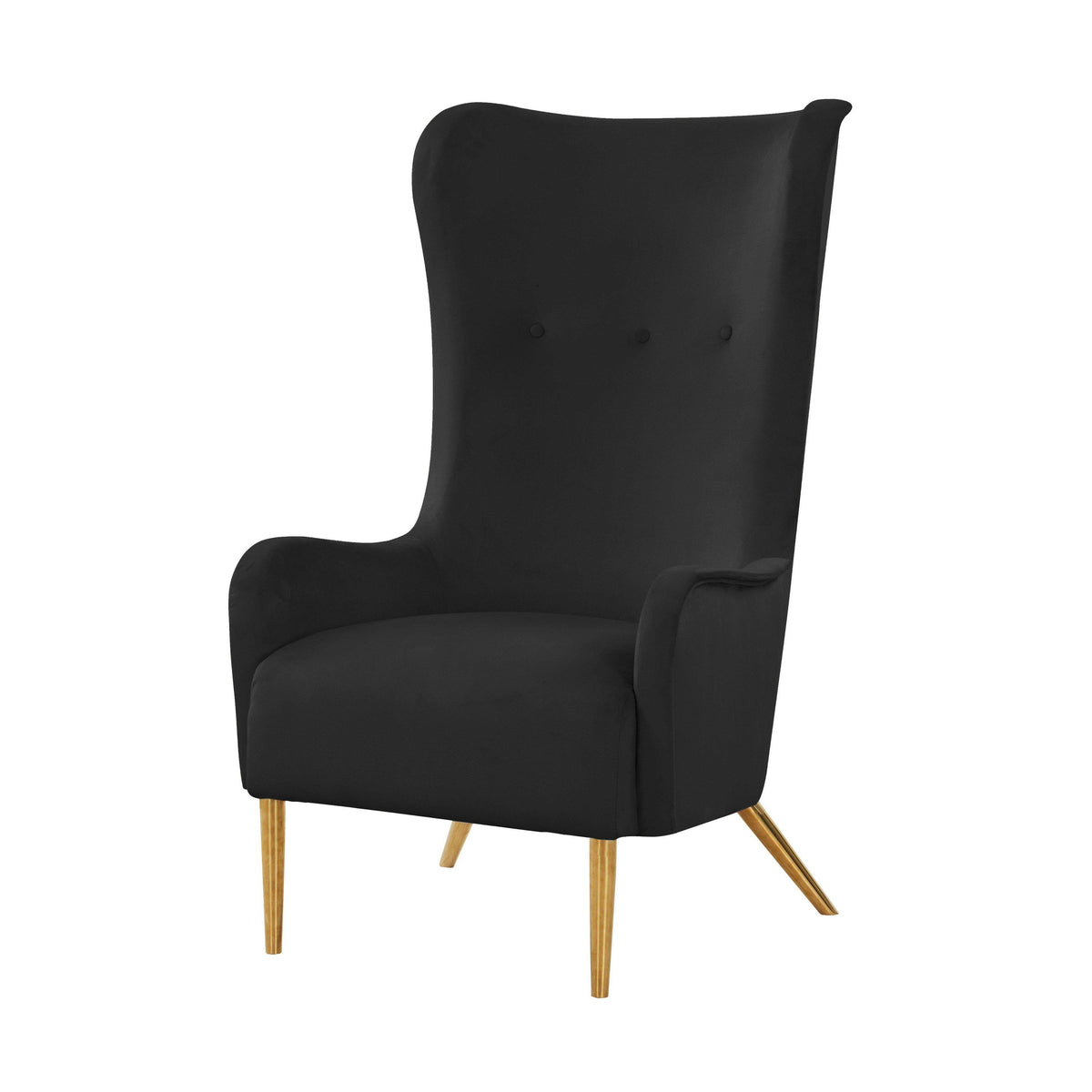 Black Velvet Tall Chair J1265