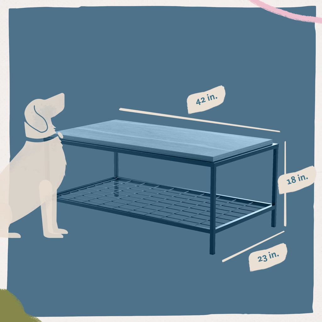 Industrial Wood and Metal Coffee Table W27145