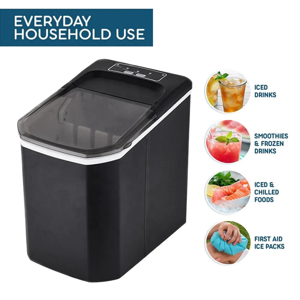Countertop Ice Maker, 26lbs in 24Hrs, Self-Cleaning Ice Machine with Ice Basket Q24761
