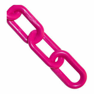 Plastic Chain Barrier, Safety Pink S42518