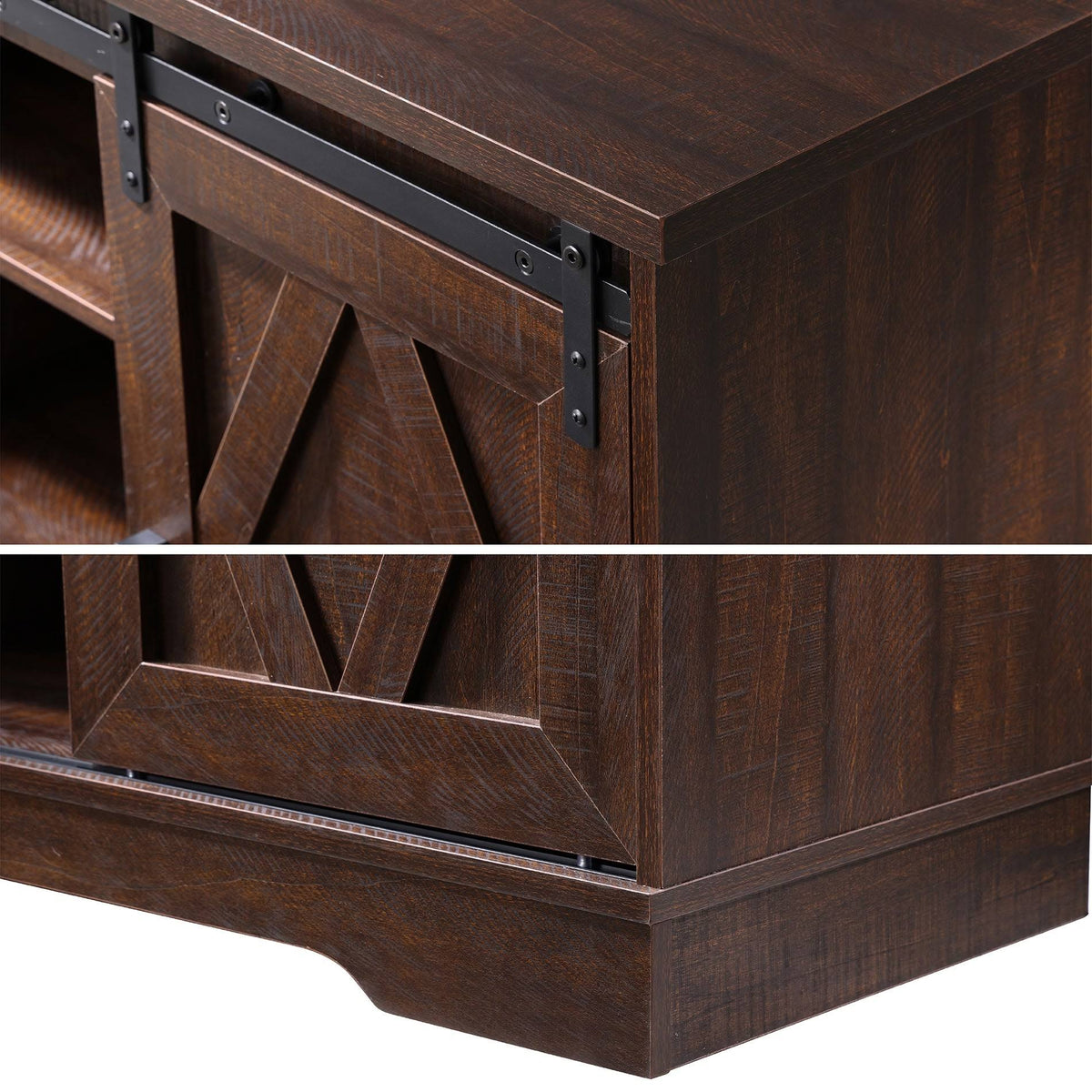 Rustic Brown Wash Wood TV Stand / Storage Cabinet T459