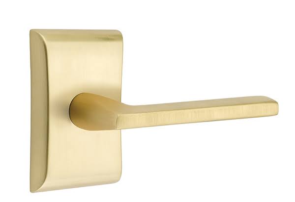 Satin Brass Passage Lever Set S539934