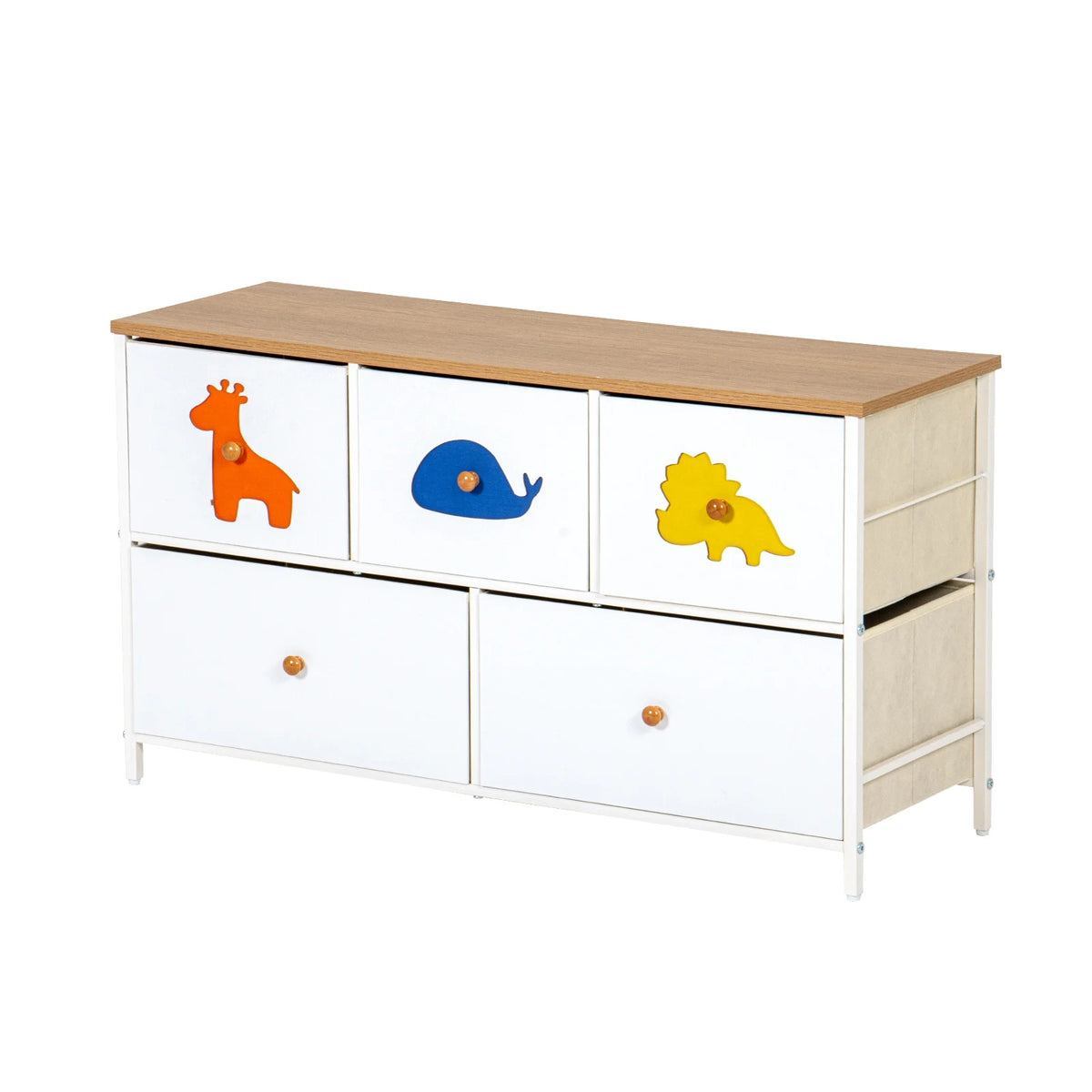 White 5 Drawer Dresser O80882